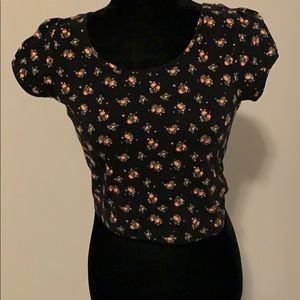 Forever 21 Pink Floral Crop Top
